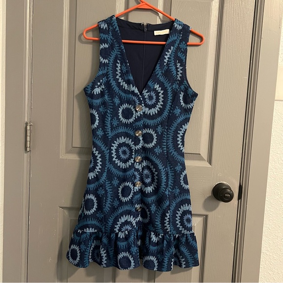 Ramy Brook Blue Swirl mini Dress - Picture 4 of 5